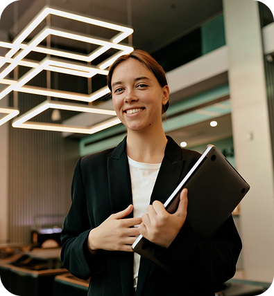 Profissional em ambiente corporativo
